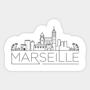 Marseille Minimal Skyline Sticker